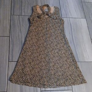 Elegant Black and White Polka Dot Dress